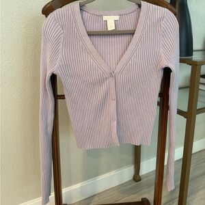 H&M Lavender Ribbed Sweater
